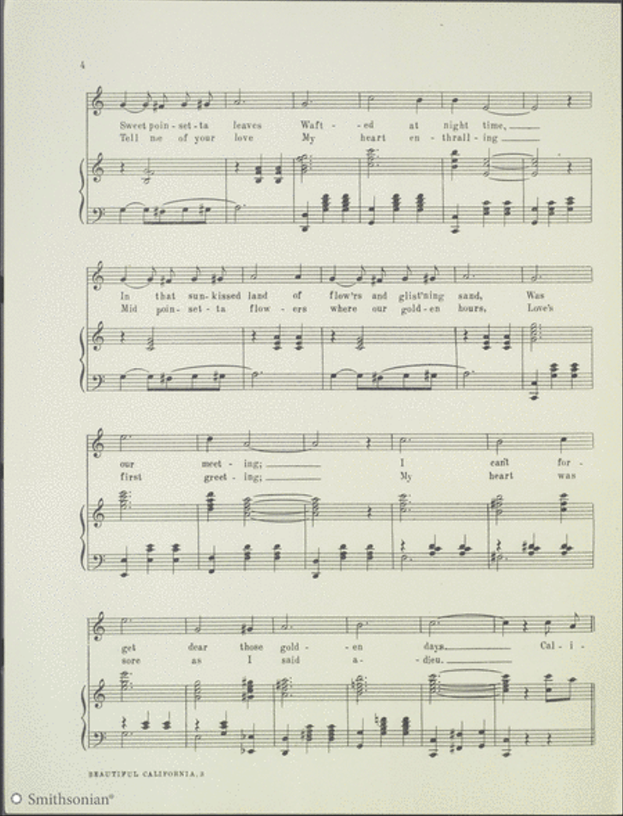 Beautiful California Piano, Vocal scores gallery preview page 4