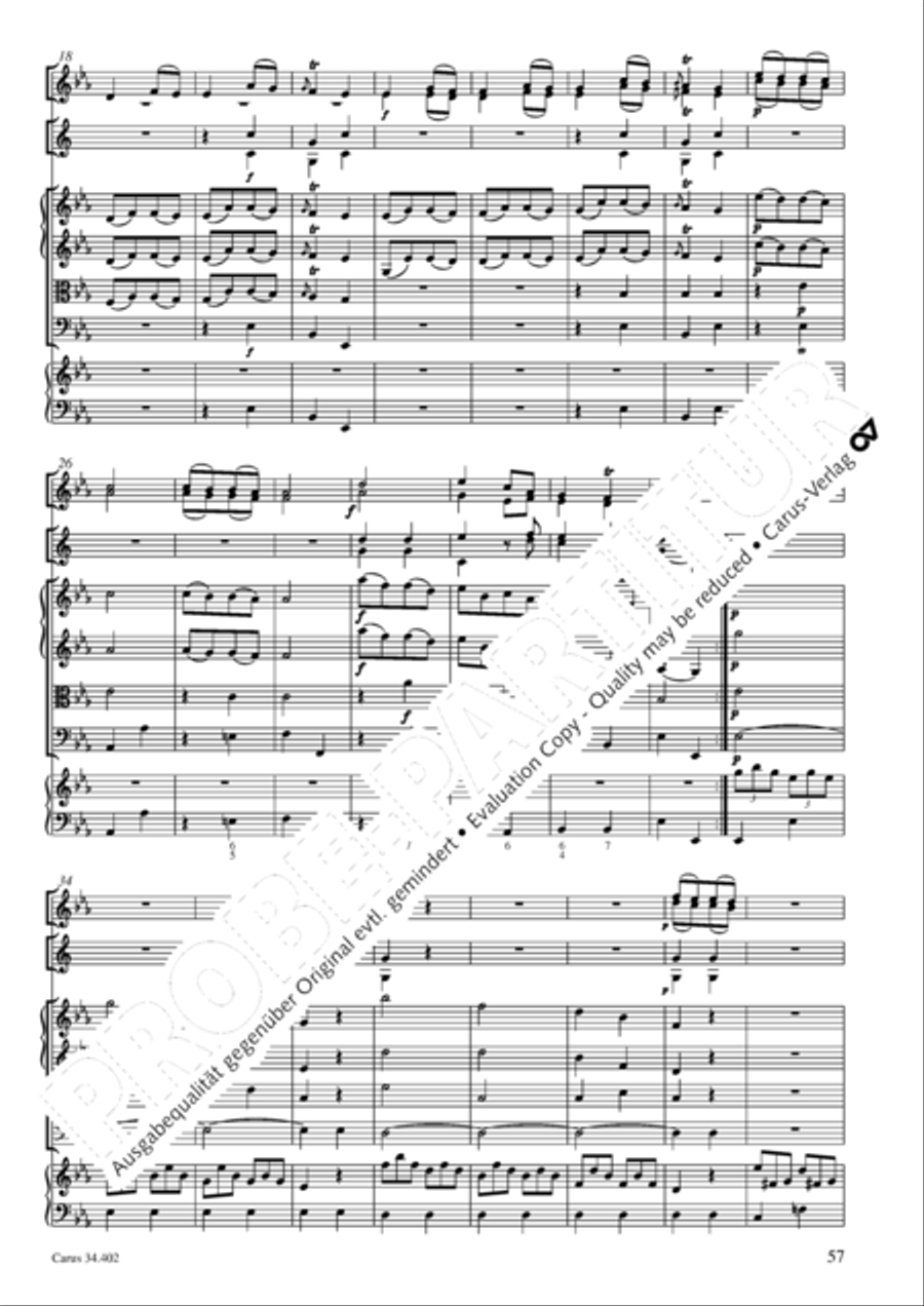 Concerto grosso for cembalo or piano Horn scores gallery preview page 58