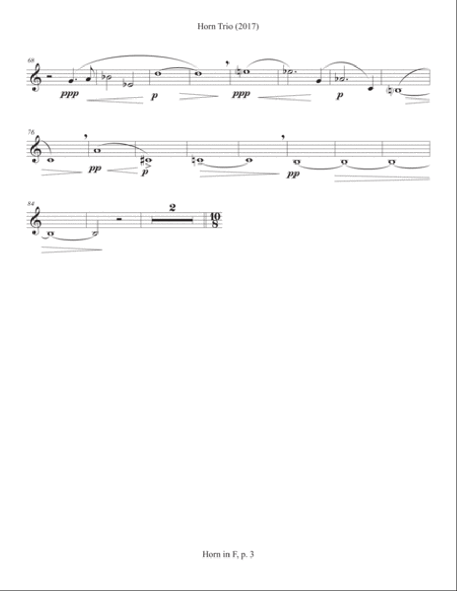 Horn Trio (2017) horn part Horn scores gallery preview page 3
