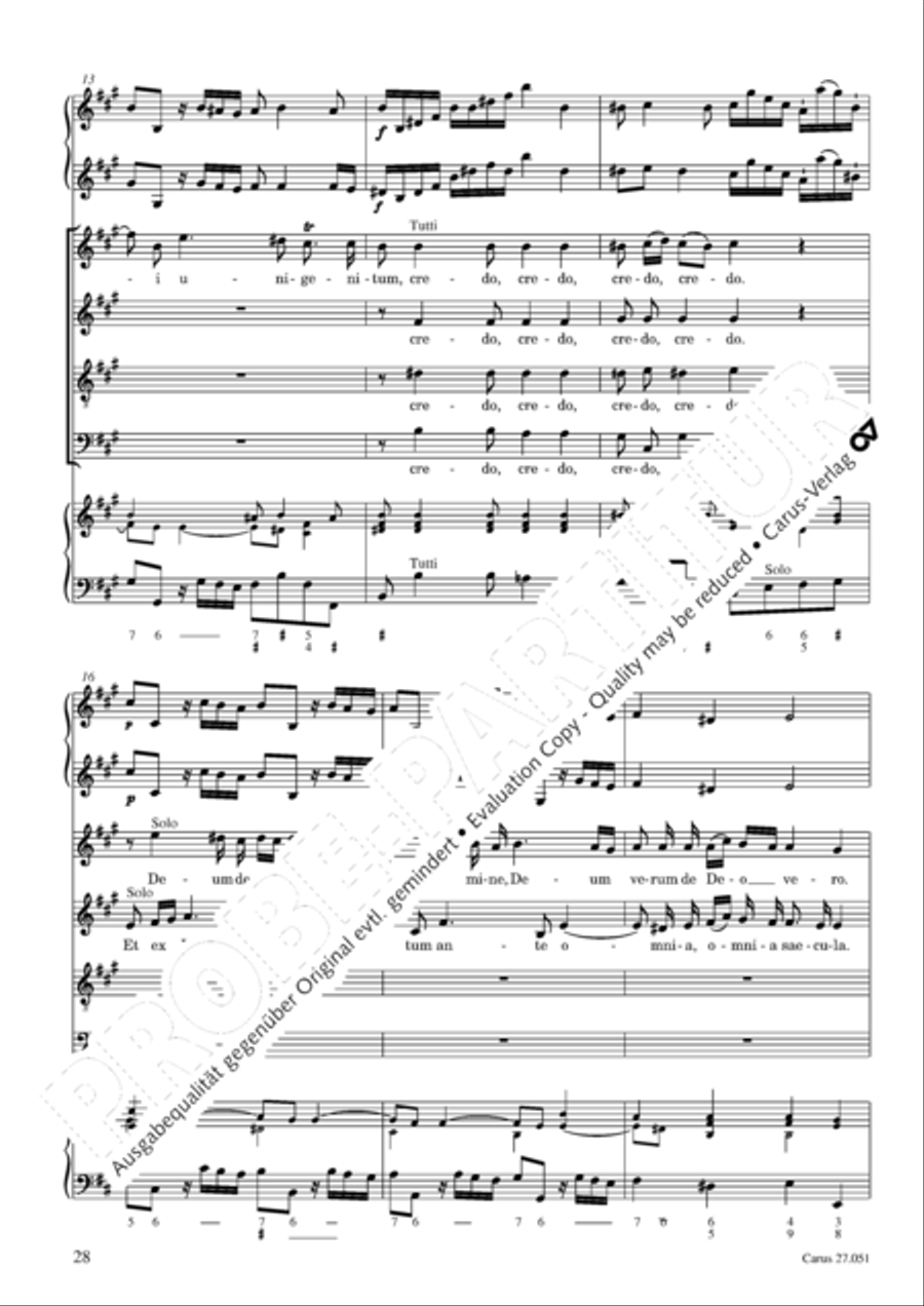 Missa in A Major 4-Part scores gallery preview page 29