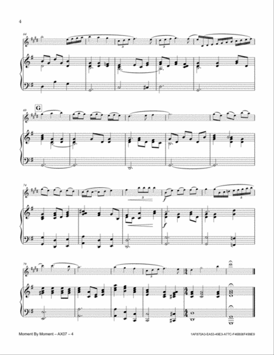 Moment By Moment Alto Saxophone scores gallery preview page 4
