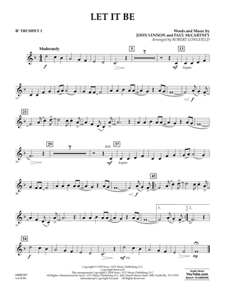 Book cover for Let It Be (arr. Robert Longfield) - Bb Trumpet 1