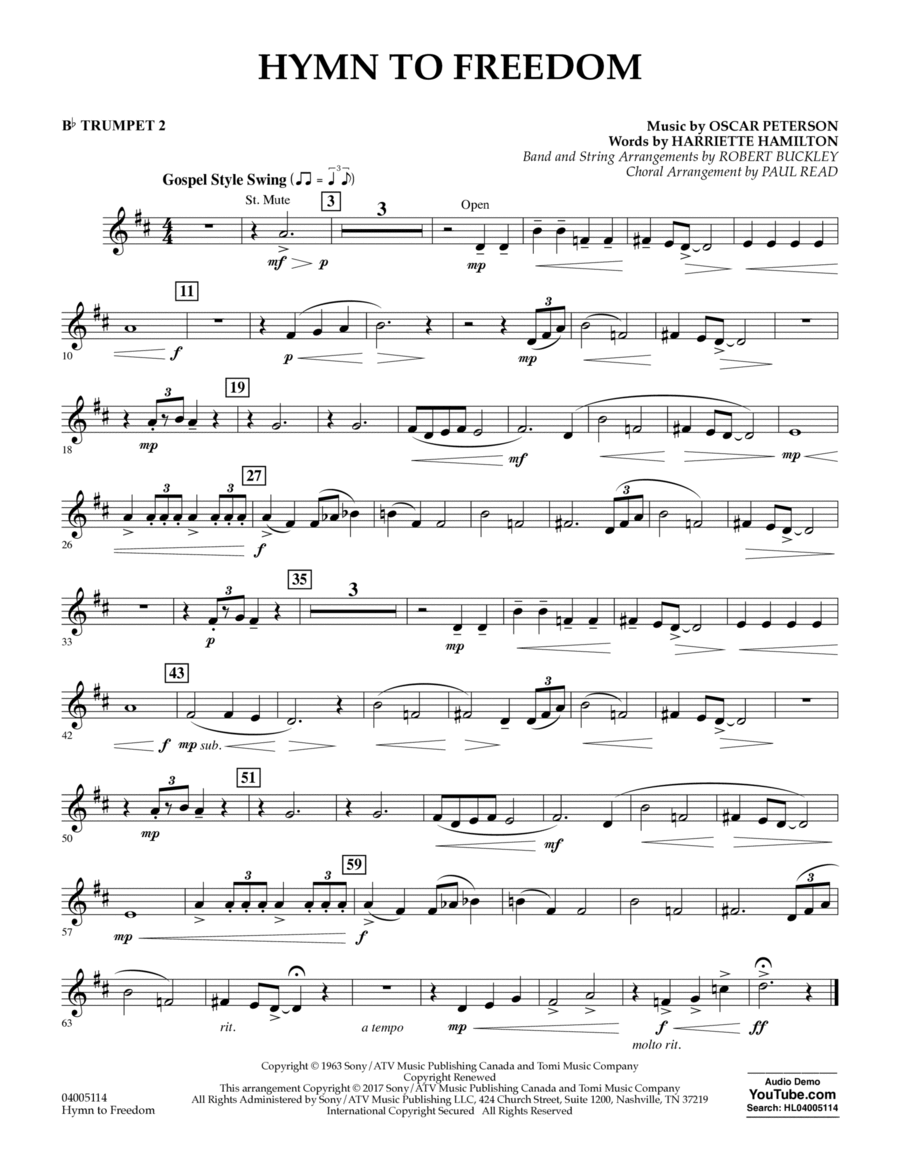 Hymn to Freedom - Bb Trumpet 2