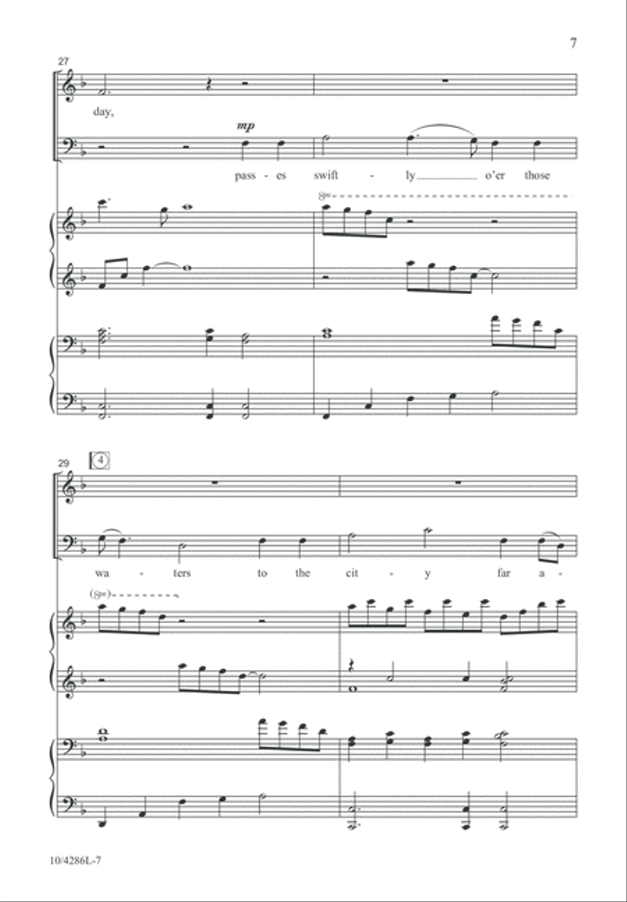 Hark, I Hear the Harps Eternal 3-Part scores gallery preview page 7