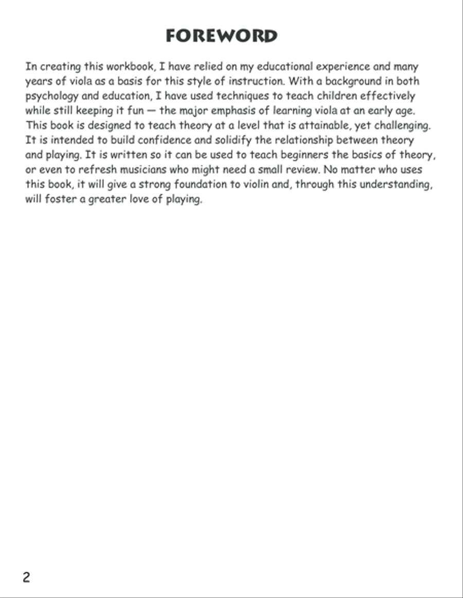 Beginner Viola Theory for Children, Book Two Viola Solo scores gallery preview page 8