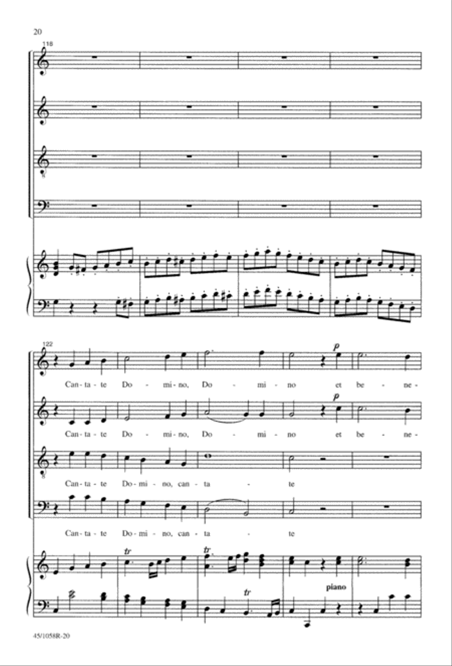 Cantate Domino 4-Part scores gallery preview page 22