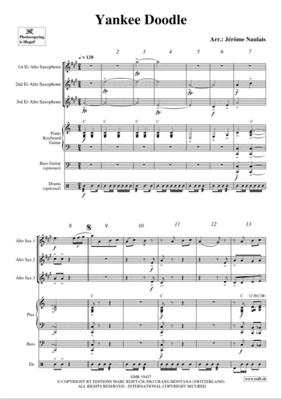 Yankee Doodle Alto Saxophone scores gallery preview page 3