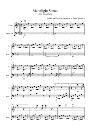 Moonlight Sonata (1st movement) for Flute and Bassoon Duet