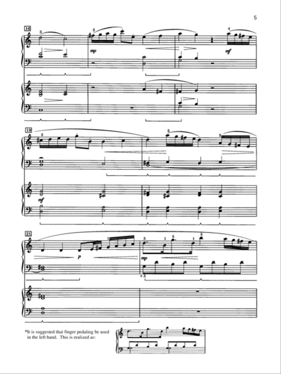 Concerto in C Major: In Three Movements for Solo Piano with Piano Accompaniment - Piano Duo (2 Pianos, 4 Hands) School and Community scores gallery preview page 5