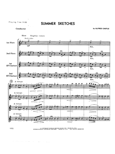 Summer Sketches - Full Score