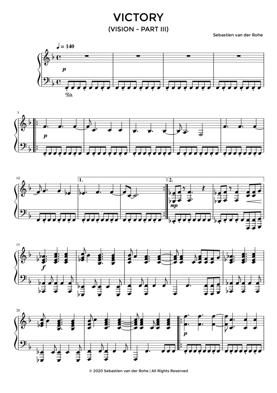 Victory (Vision - Part III) Piano Solo scores gallery preview page 1