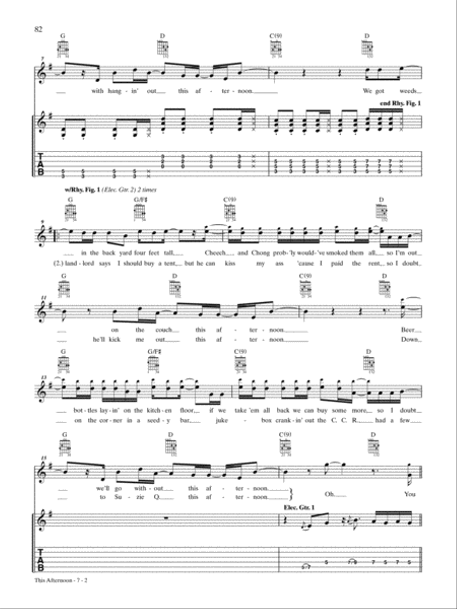 This Afternoon This Afternoon Guitar Tablature scores gallery preview page 2