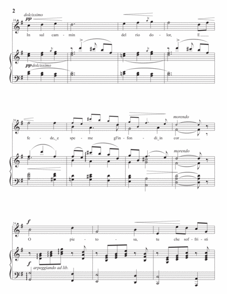 Mascagni: Ave Maria (transposed to G major)