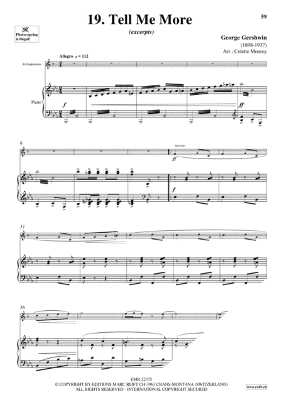 Gershwin 20 Greatest Hits Euphonium scores gallery preview page 21