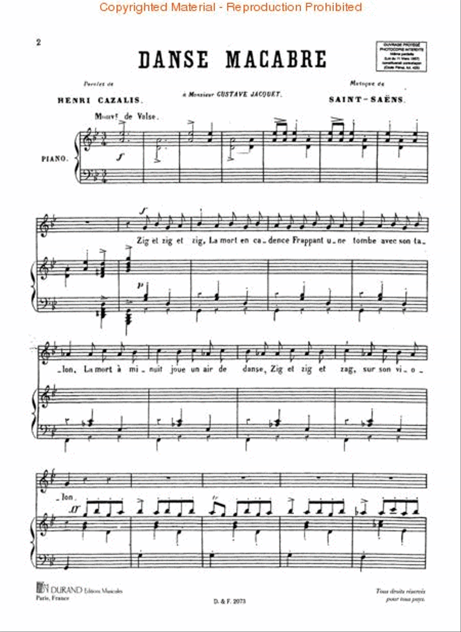 La Danse Macabre Voice scores gallery preview page 2