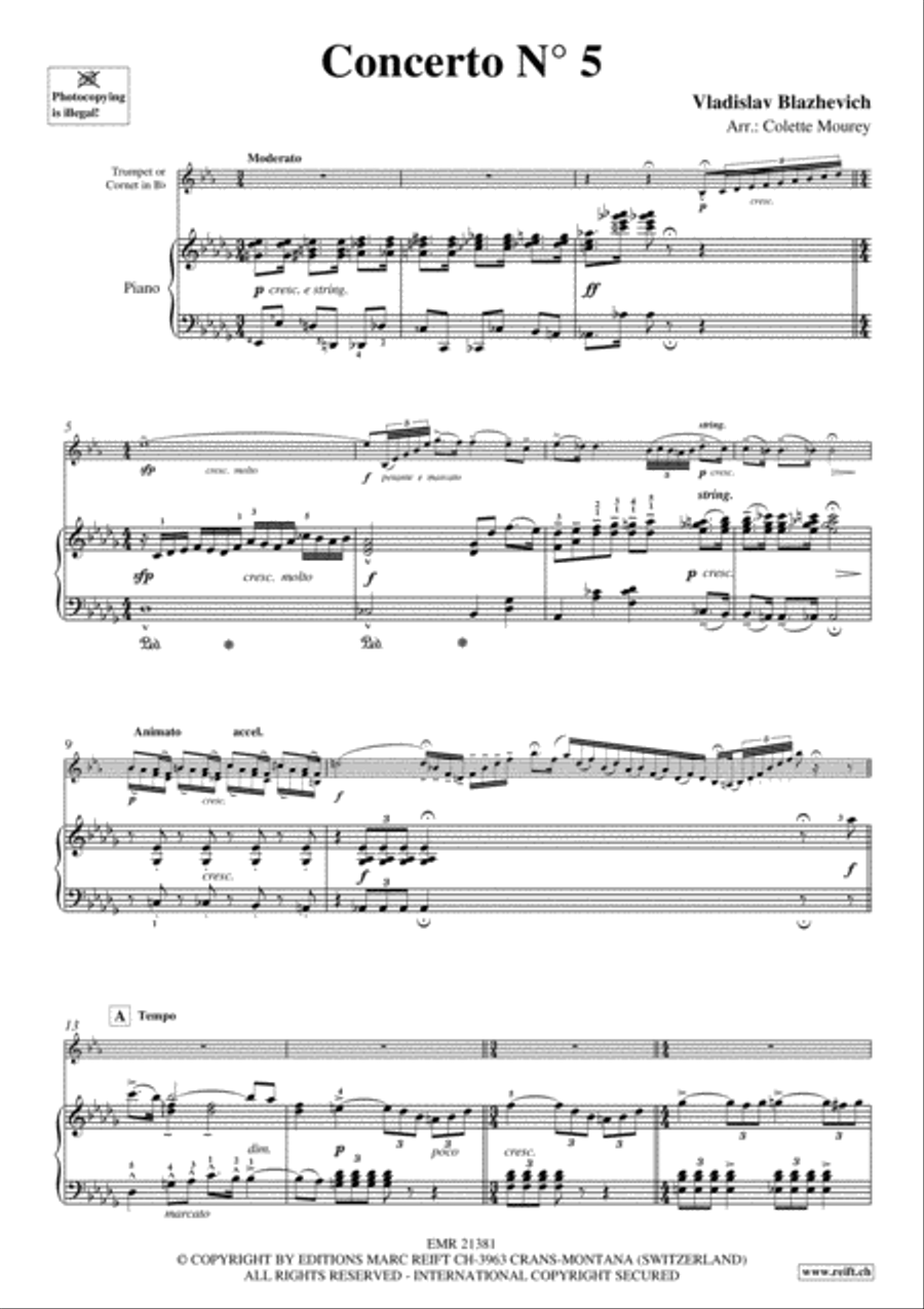 Concerto No. 5 Concerto No. 5 Cornet scores gallery preview page 3