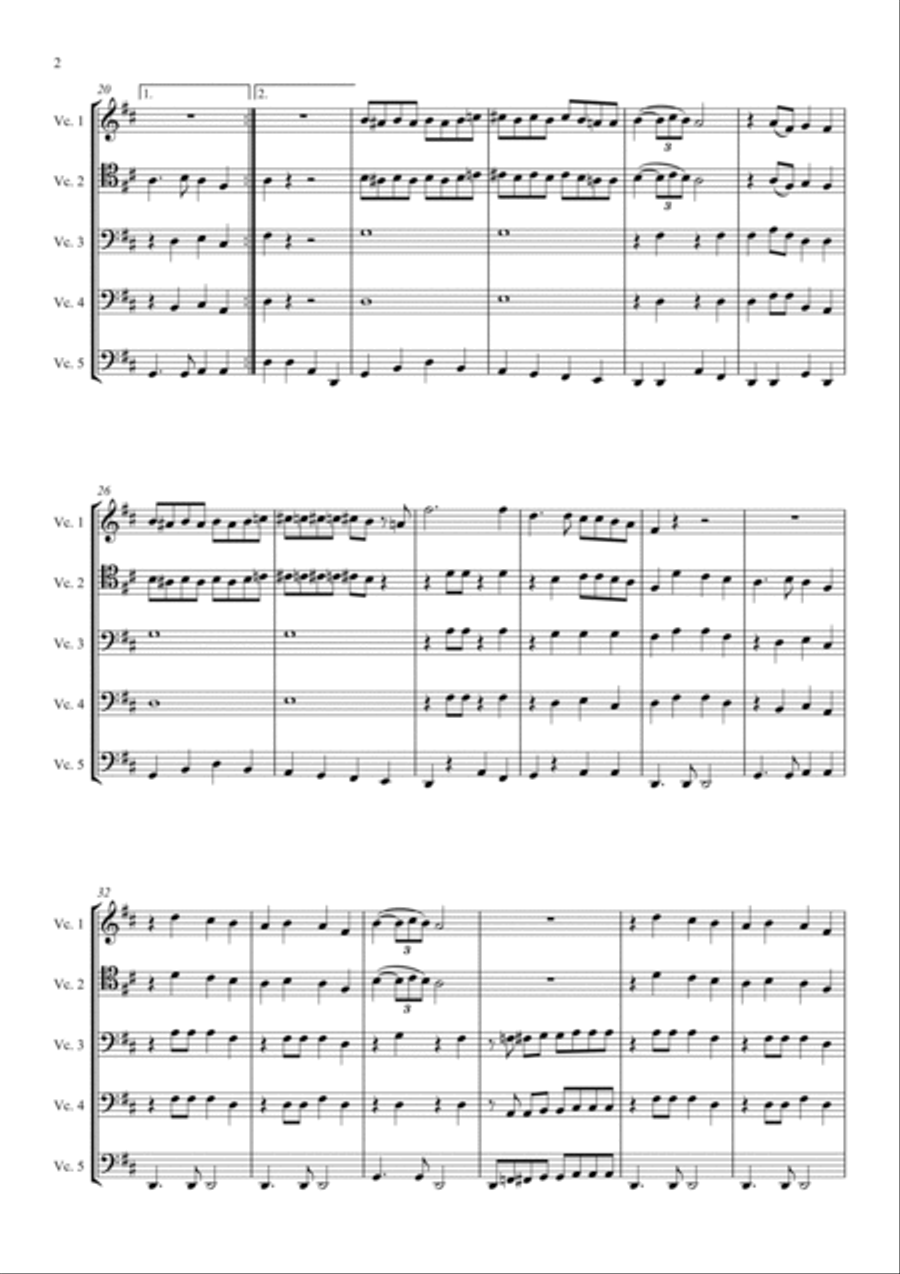 Please Please Me String Quintet scores gallery preview page 2