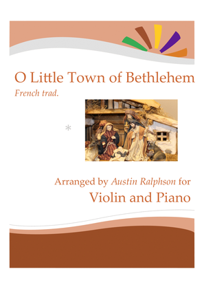 O Little Town Of Bethlehem for violin solo - with FREE BACKING TRACK and piano play along