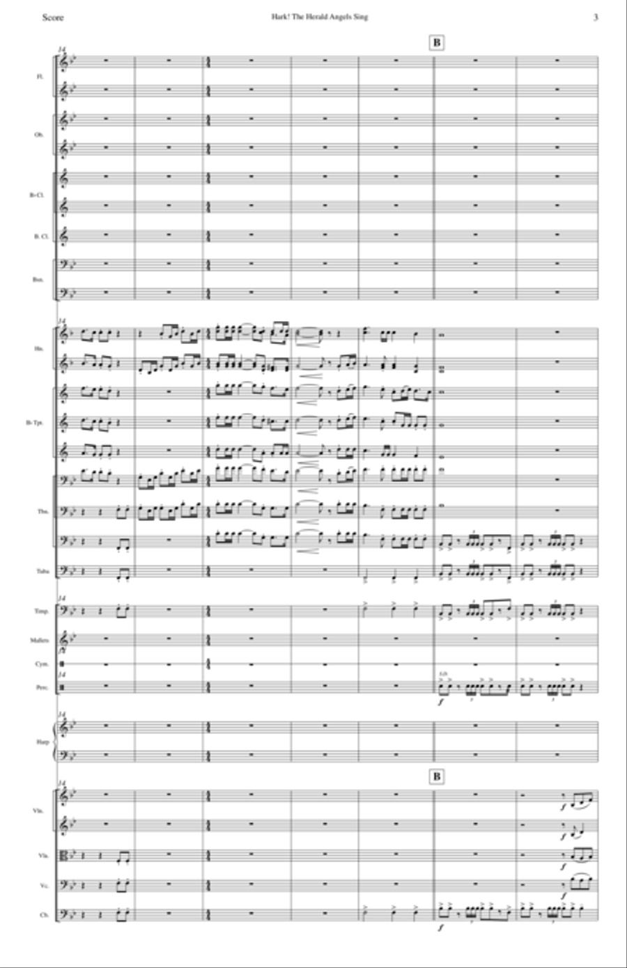 Hark! The Herald Angels Sing Full Orchestra scores gallery preview page 8