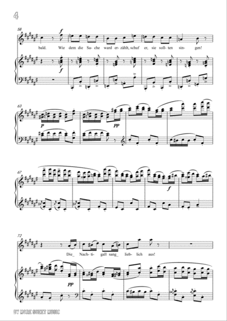 Mahler-Lob des hohen Verstandes in F sharp Major,for Voice and Piano Voice Solo scores gallery preview page 6