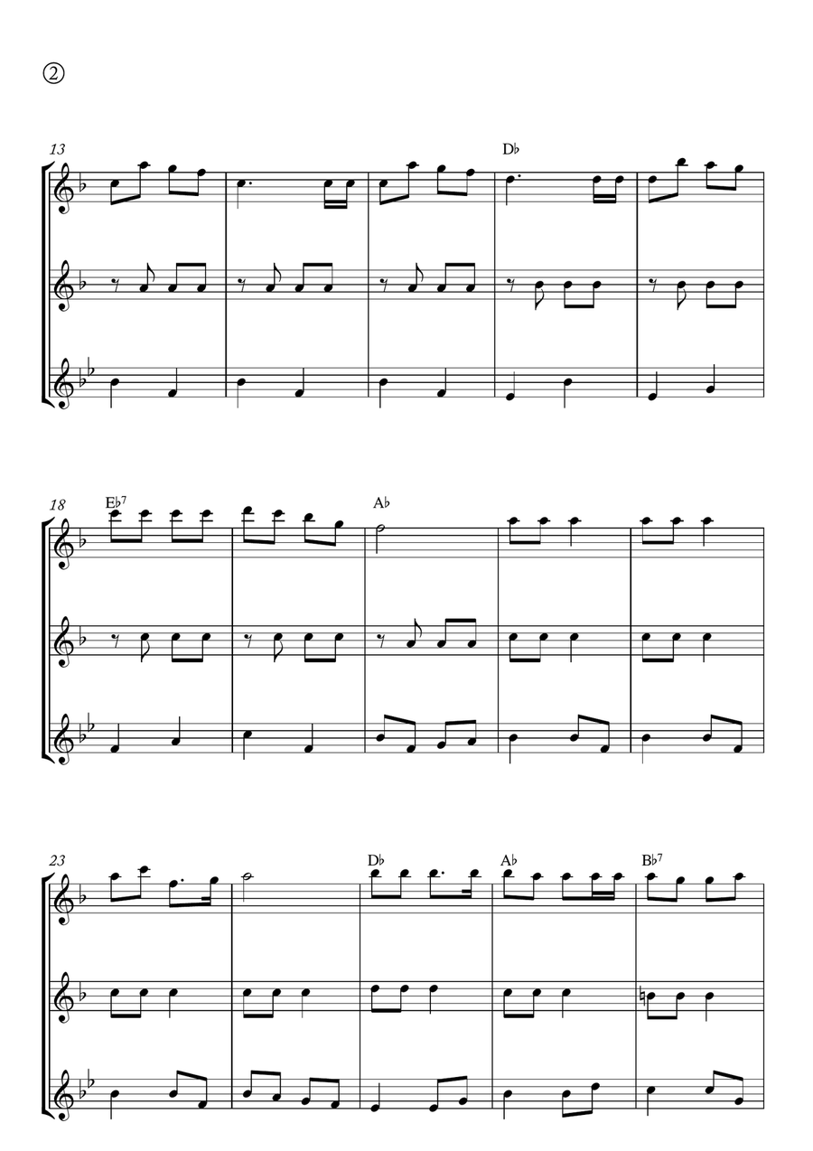 Jingle Bells Woodwind Trio scores gallery preview page 2