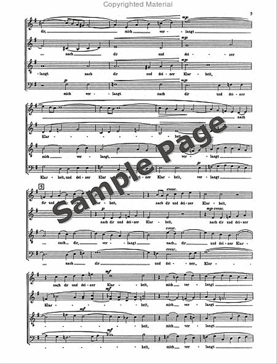 Vom Wesen Und Vergehen Op. 45 4-Part scores gallery preview page 6