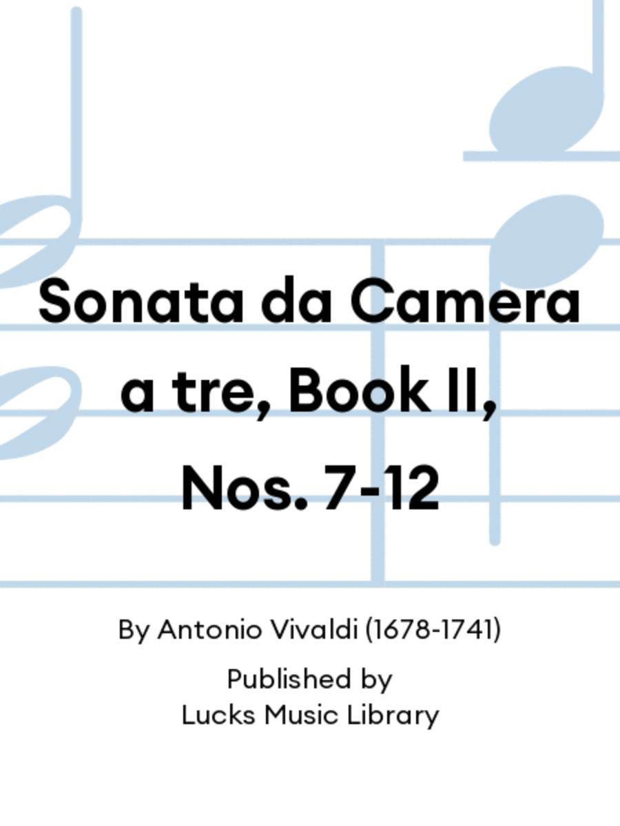 Sonata da Camera a tre, Book II, Nos. 7-12 Set of Parts scores gallery preview page 1
