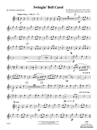 Swingin' Bell Carol: B-flat Tenor Saxophone