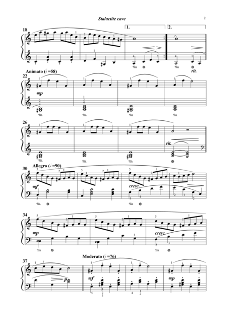 Stalactite cave Stalactite cave Piano Method scores gallery preview page 2