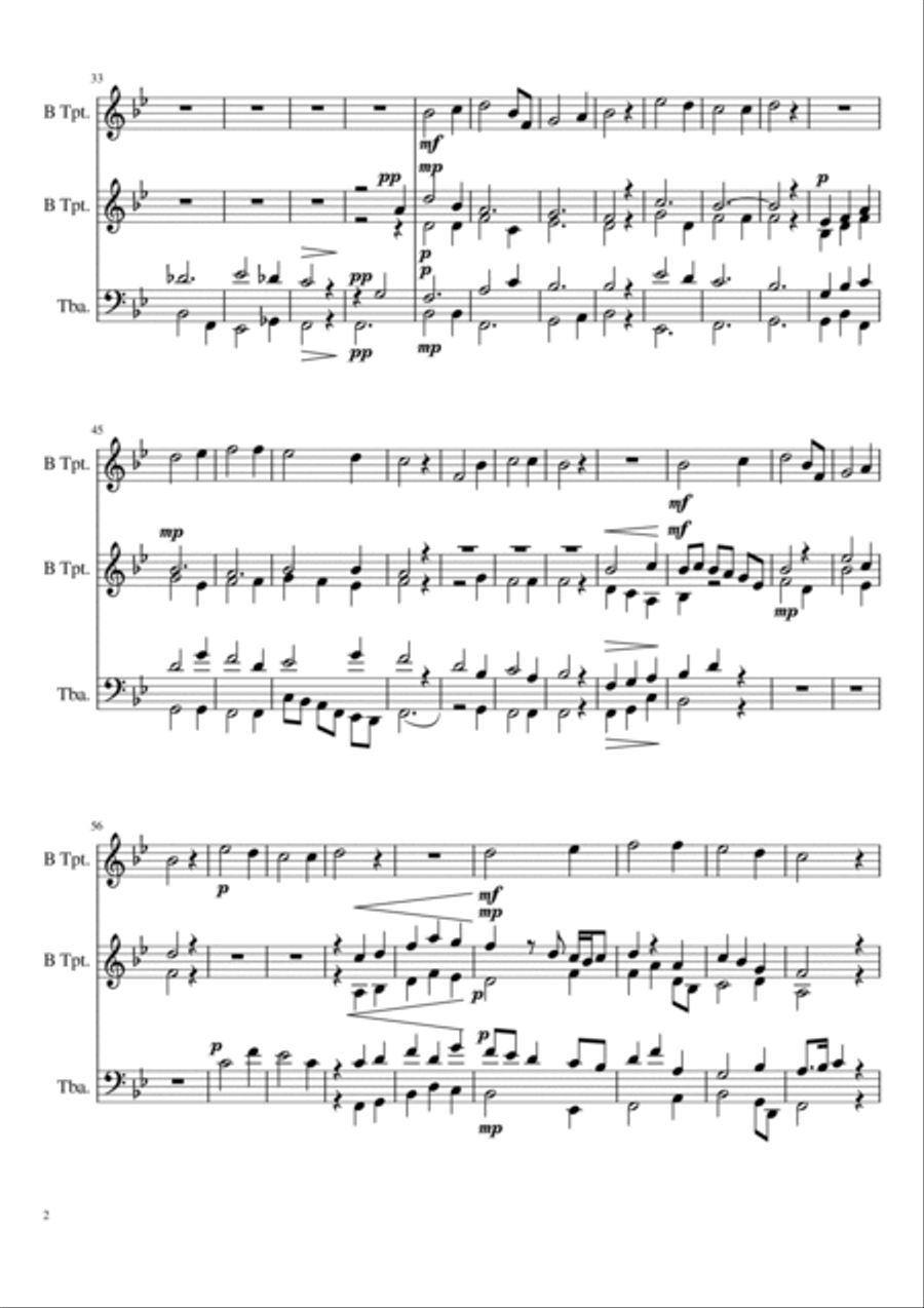 Bald kommt die Nacht_Fantasie Brass Ensemble scores gallery preview page 2