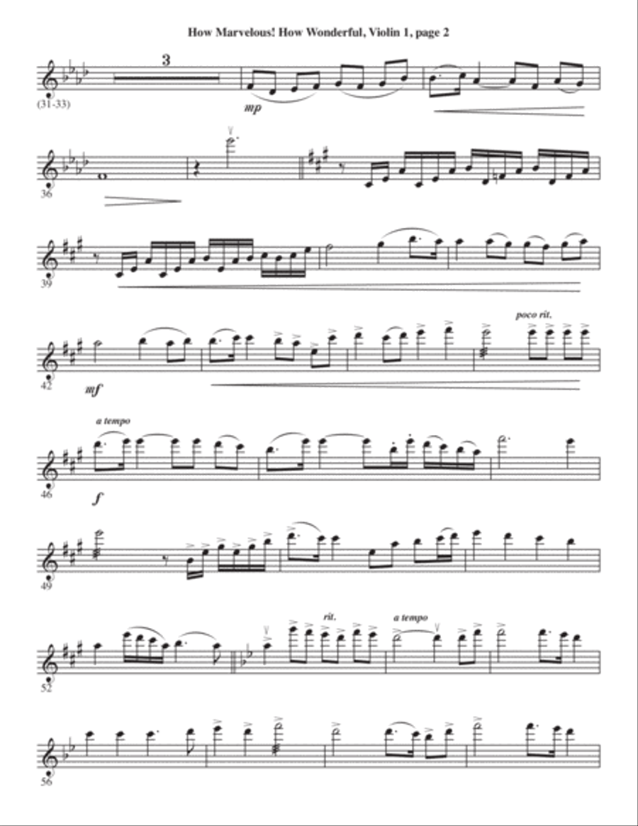 How Marvelous! How Wonderful! 4-Part scores gallery preview page 56
