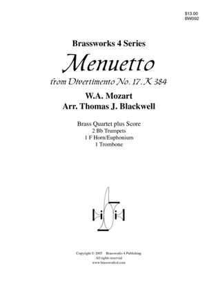Menuetto from Divertimento No. 17, K 334