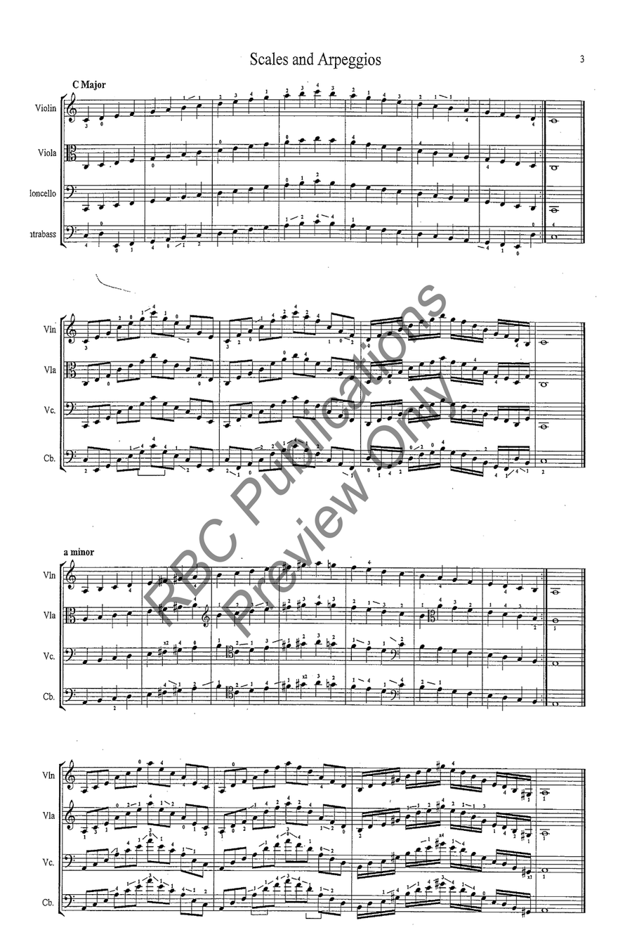 Scales Arpeggios And Chorales String Orchestra scores gallery preview page 4