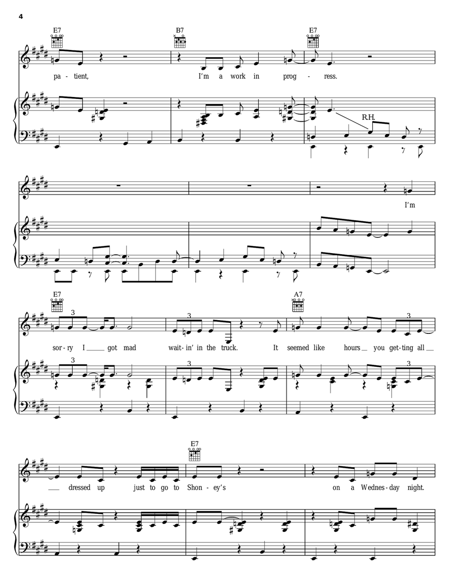 Work In Progress Piano, Vocal, Guitar scores gallery preview page 4