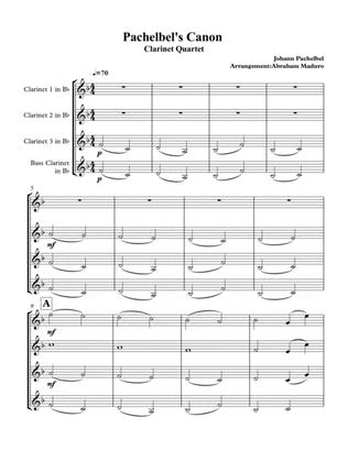 Book cover for Pachelbel's Canon Clarinet Quartet