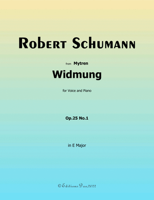 Widmung, by Schumann, in E Major