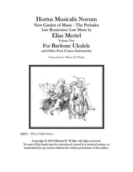 Elias Mertel - Hortus Musicalis Novum, the Preludes, Volume 2 - transcribed for baritone ukulele