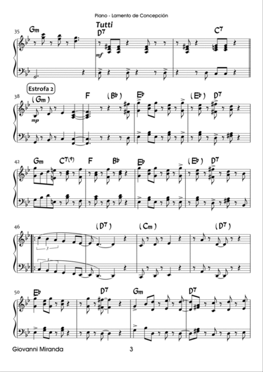 Lamento De Concepcion Lamento De Concepcion Piano Solo scores gallery preview page 3