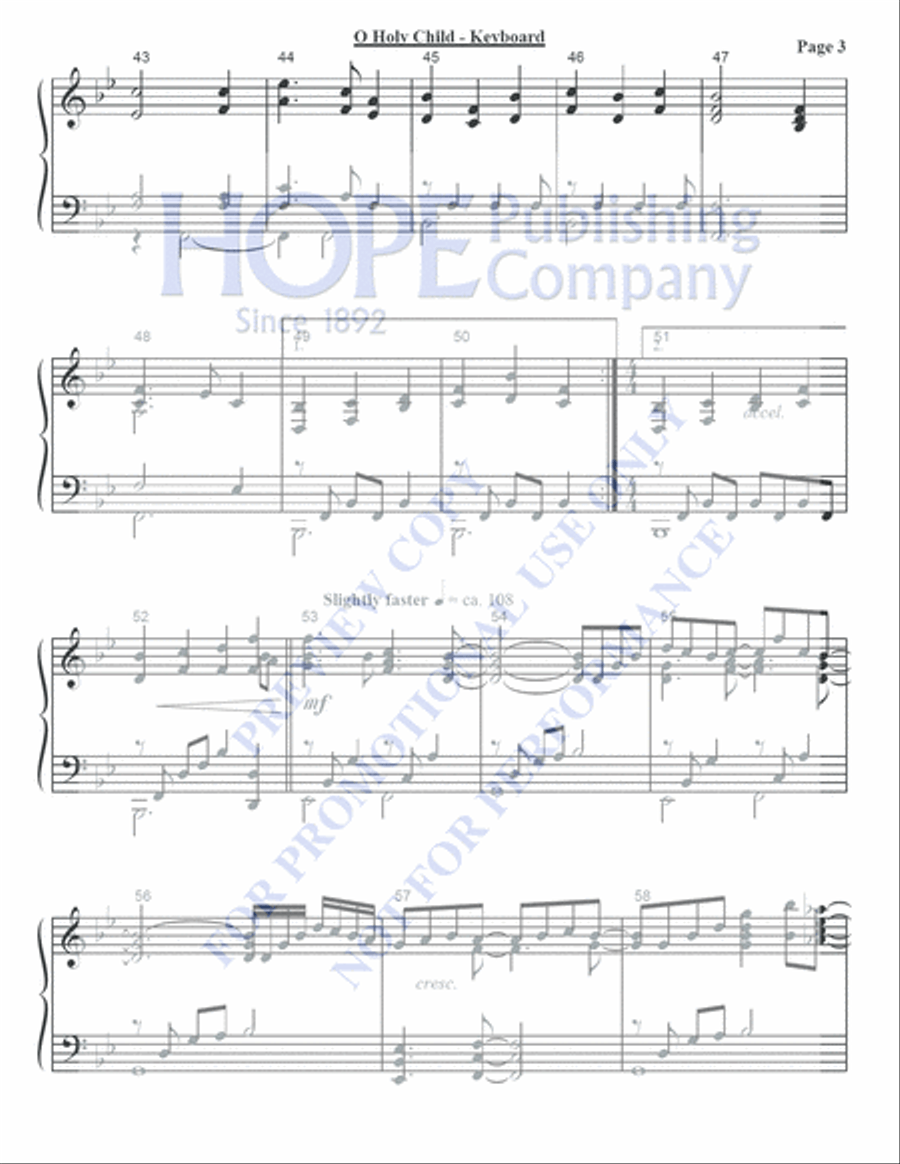 O Holy Child of Bethlehem 4-Part scores gallery preview page 17