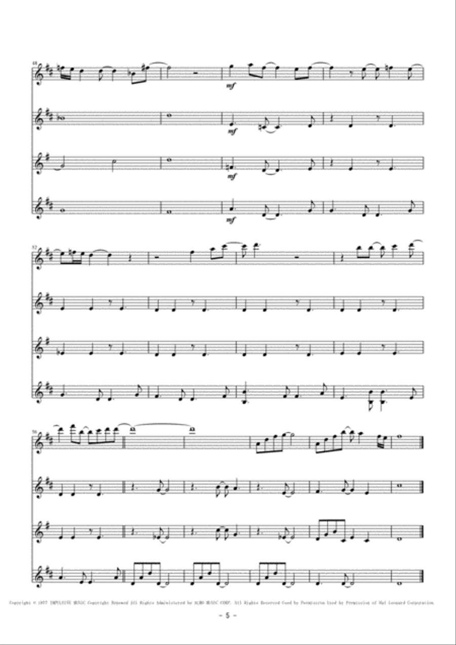 Just The Way You Are Just The Way You Are Woodwind Quintet scores gallery preview page 5