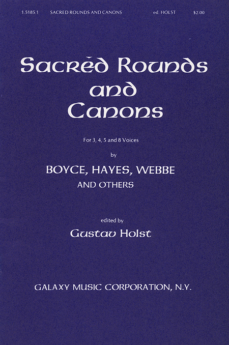 Sacred Rounds and Canons, Sets 1-3