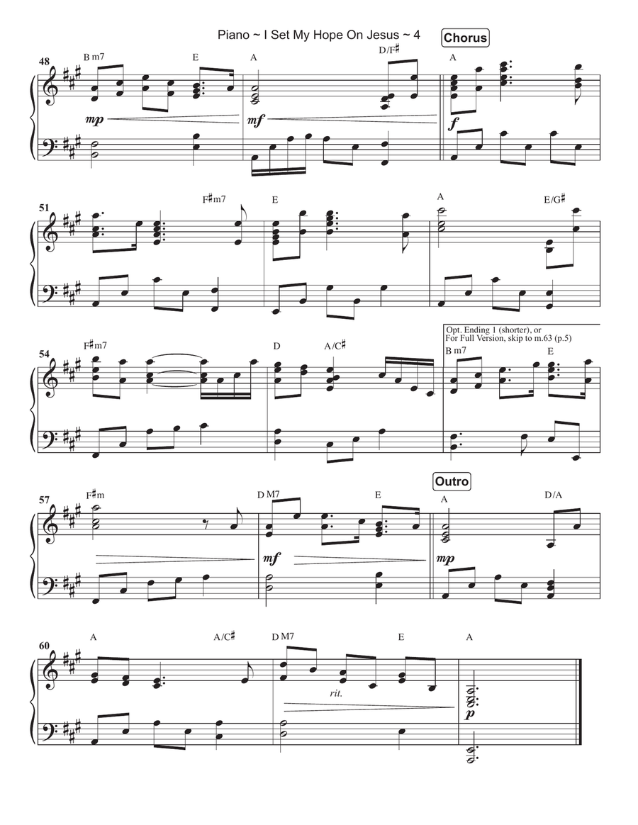 I Set My Hope On Jesus (Hymn For A Deconstructing Friend) Piano Solo scores gallery preview page 5
