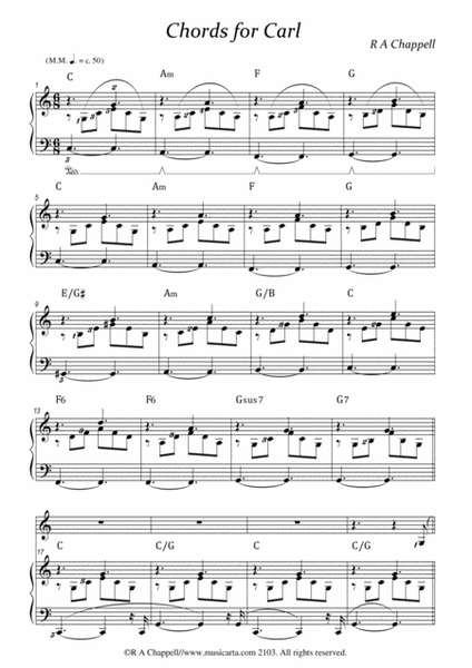Chords for Carl (piano solo) image number null