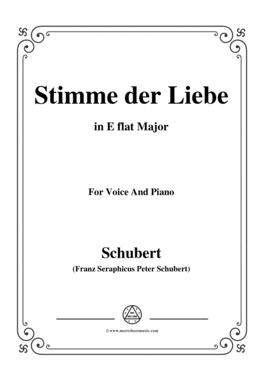 Schubert-Stimme der Liebe,D.187,in E flat Major,for voice and piano image number null
