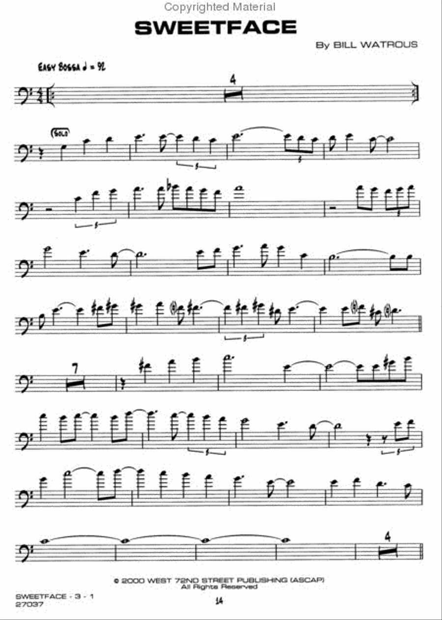 The Music of Bill Watrous Baritone Horn scores gallery preview page 7
