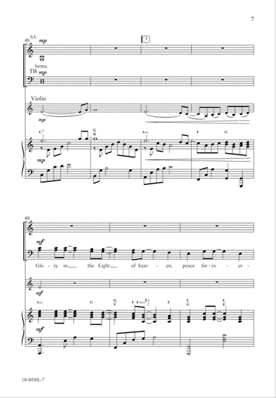 Going Home 4-Part scores gallery preview page 8