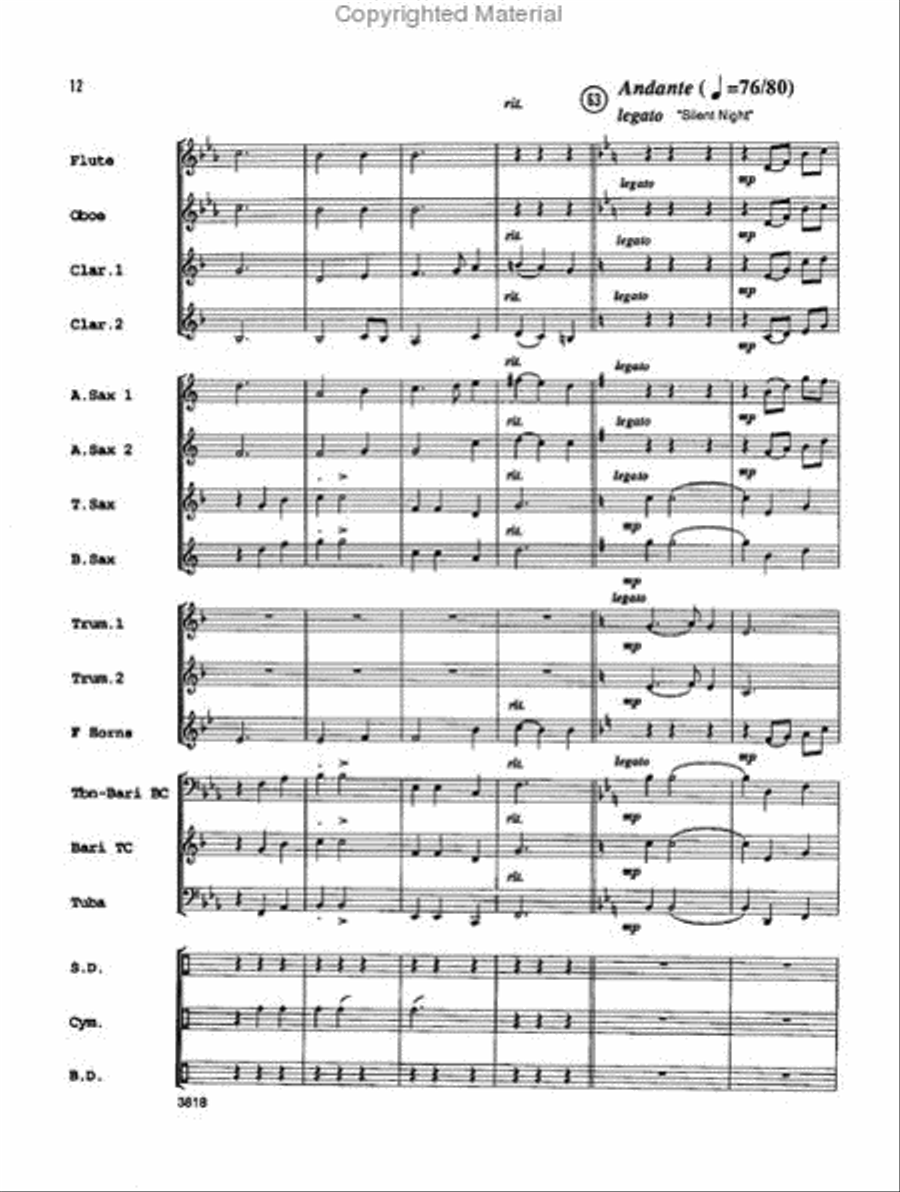 One Christmas Night Concert Band scores gallery preview page 12