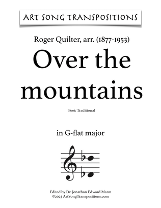 QUILTER: Over the mountains (transposed to G-flat major)