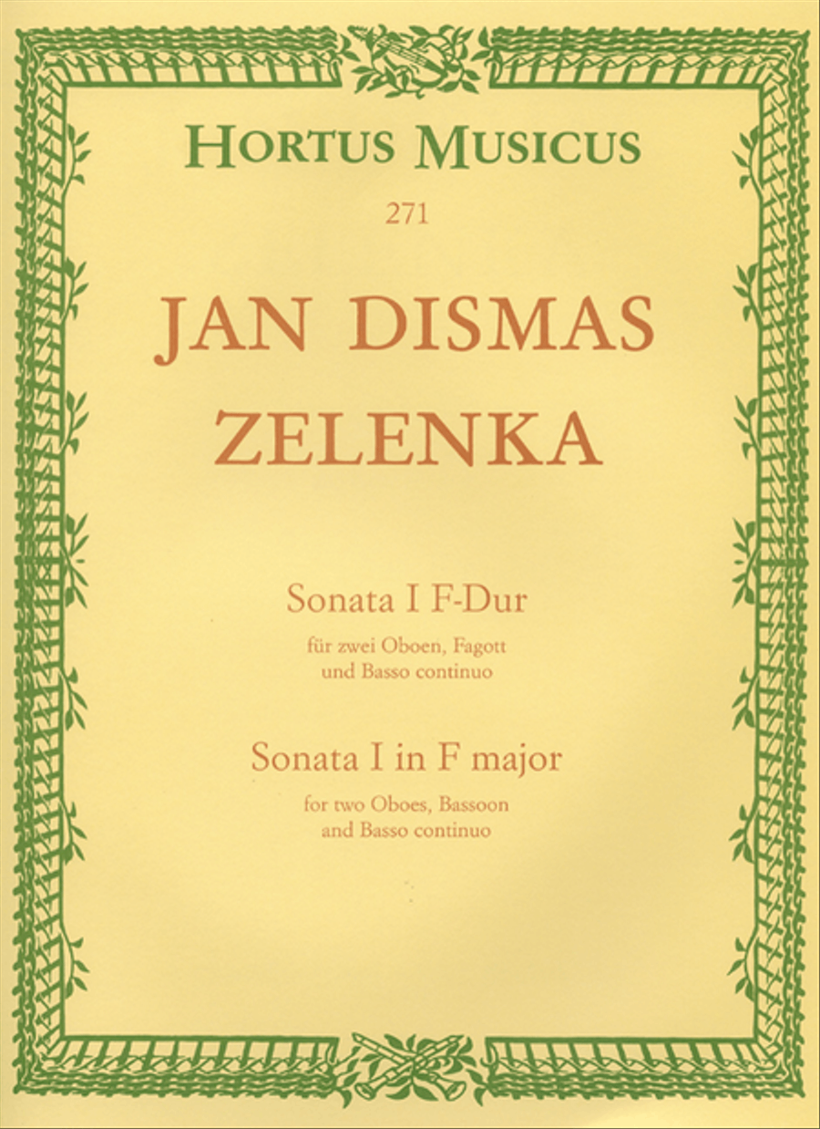 Sonata I fur zwei Oboen, Fagott und Basso continuo fur zwei Oboen, Fagott und Basso continuo F major ZWV 181/1 Bassoon scores gallery preview page 1