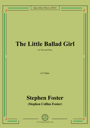 Book cover for S. Foster-The Little Ballad Girl,in E Major